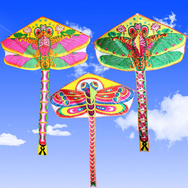 Kite Long Tail Cartoon Kites， Plane Kite for Children with Flying Line